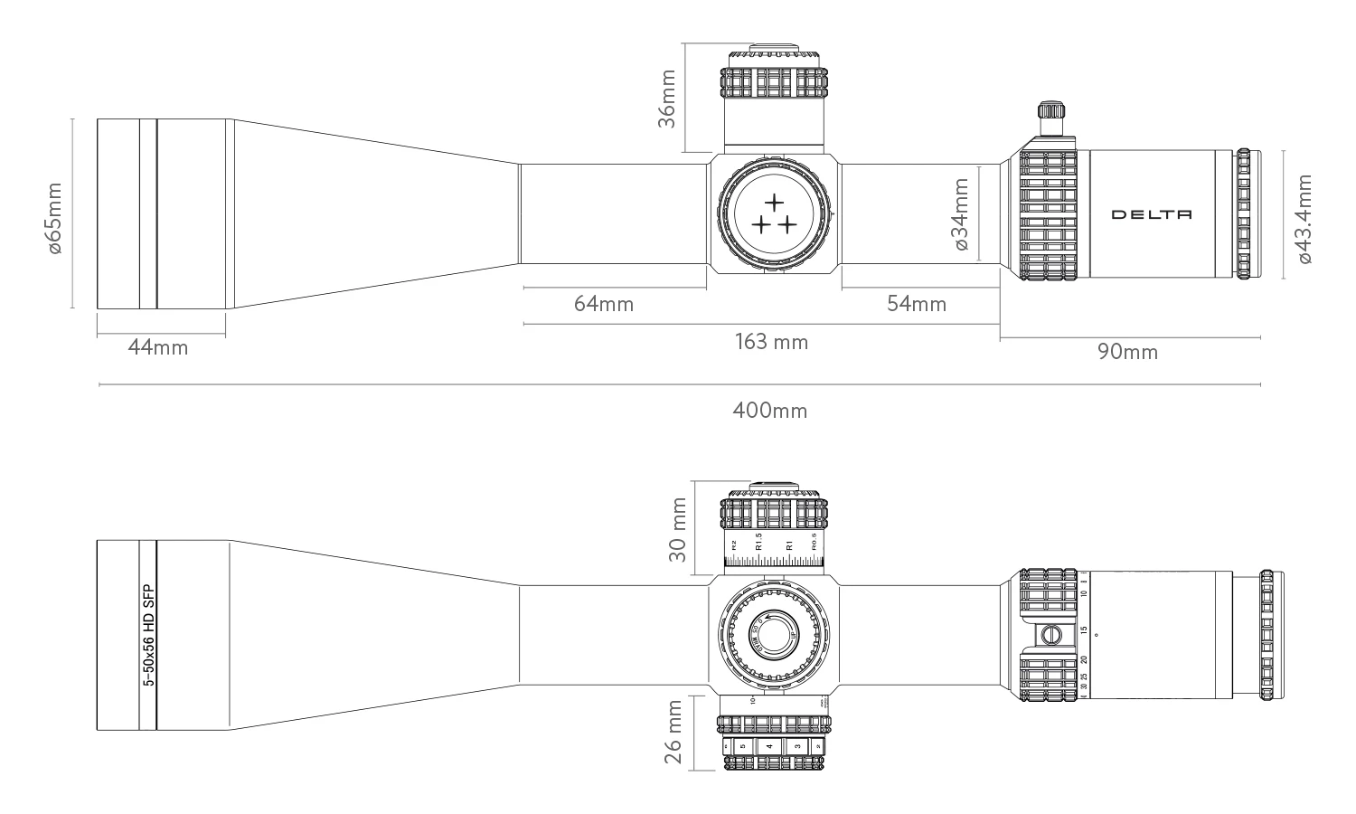 Luneta celownicza Delta Stryker HD 5-50x56 SFP DLS-1 - obrazek 2