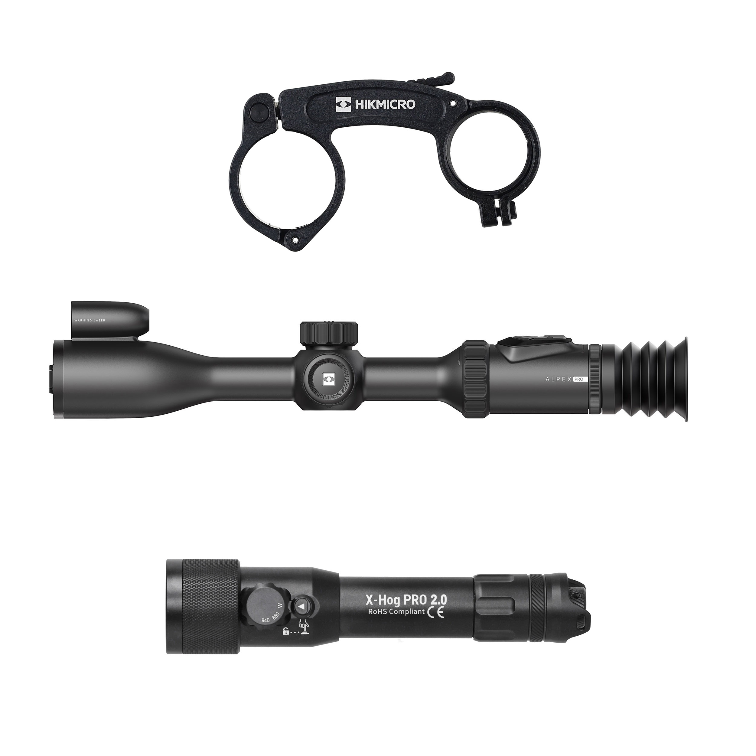 Celownik noktowizyjny noktowizor HIKMICRO Alpex PRO LRF z uchwytem pod IR + iluminator laserowy X-hog Pro v2 940/850 nm - obrazek 10